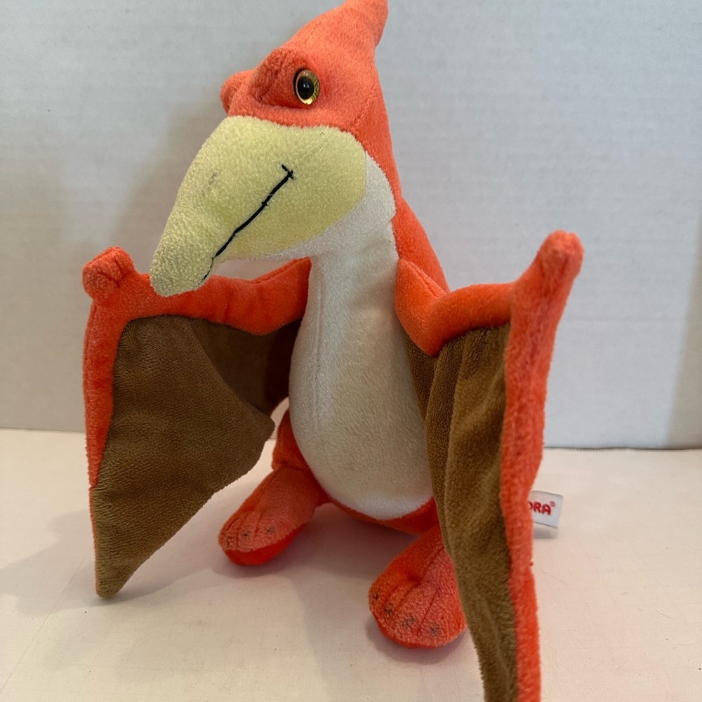 Pterodactyl Dinosaur Stuffed Animal 10 inch Toy Orange